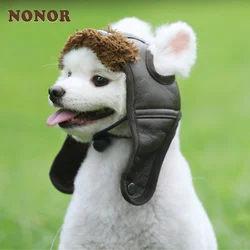 Sombrero piloto piel para perro – Tallas S-XL