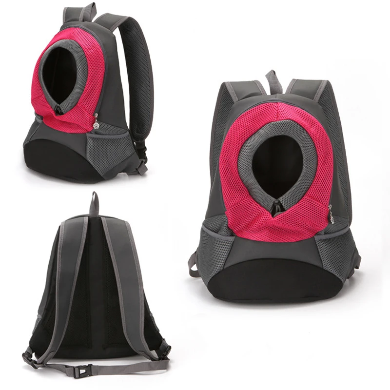 Mochila portátil de viaje para mascotas, bolsa de pecho de malla transpirable para perros y gatos, suministros para mascotas al aire libre, S, L - imagen 2