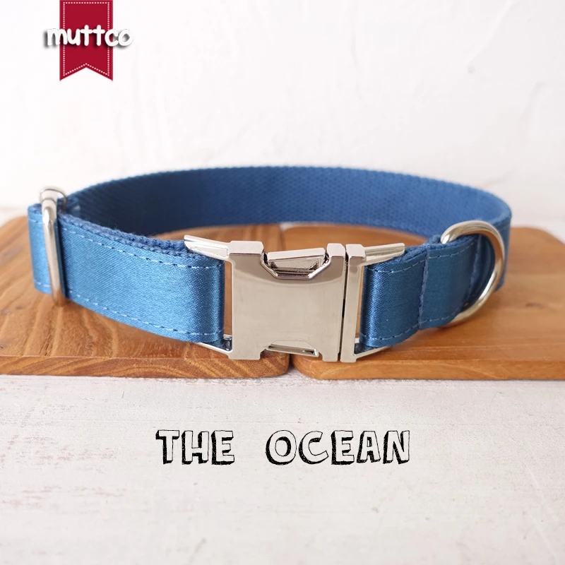 MUTTCO-collar con etiqueta de identificación para perro mascota, personalizado, con diseño propio, placa con nombre ajustable para cachorros, 5 tamaños, UDC115