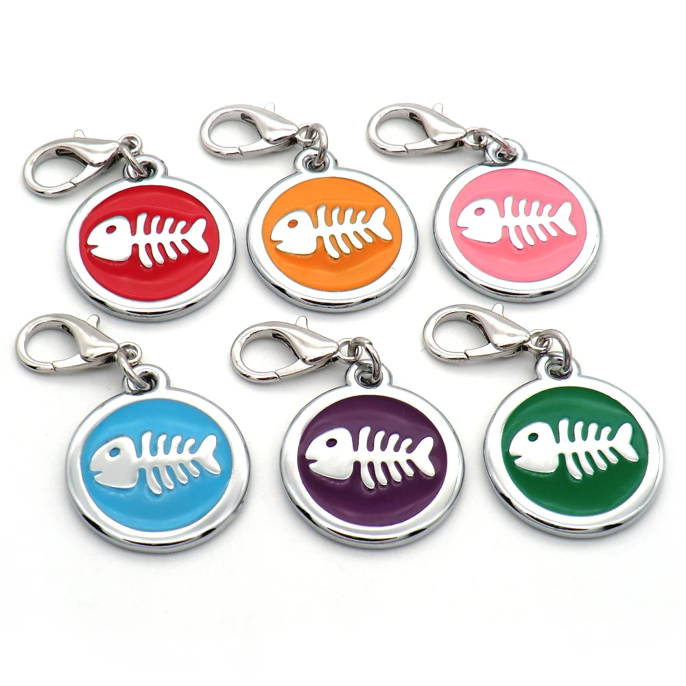 LLavero de etiqueta de identificación de mascota personalizada, grabado de nombre de identificación de Mascota para gato, cachorro, Collar de perro, etiqueta colgante de hueso, accesorios para mascotas, venta al por mayor, 20 piezas - imagen 5