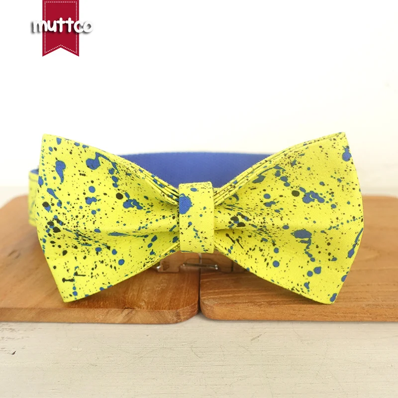 MUTTCO, venta al por menor, alta calidad, grabado a mano, THE SPLASH INK, collar con placa con nombre de cachorro ajustable de diseño propio, UDC090 - imagen 3