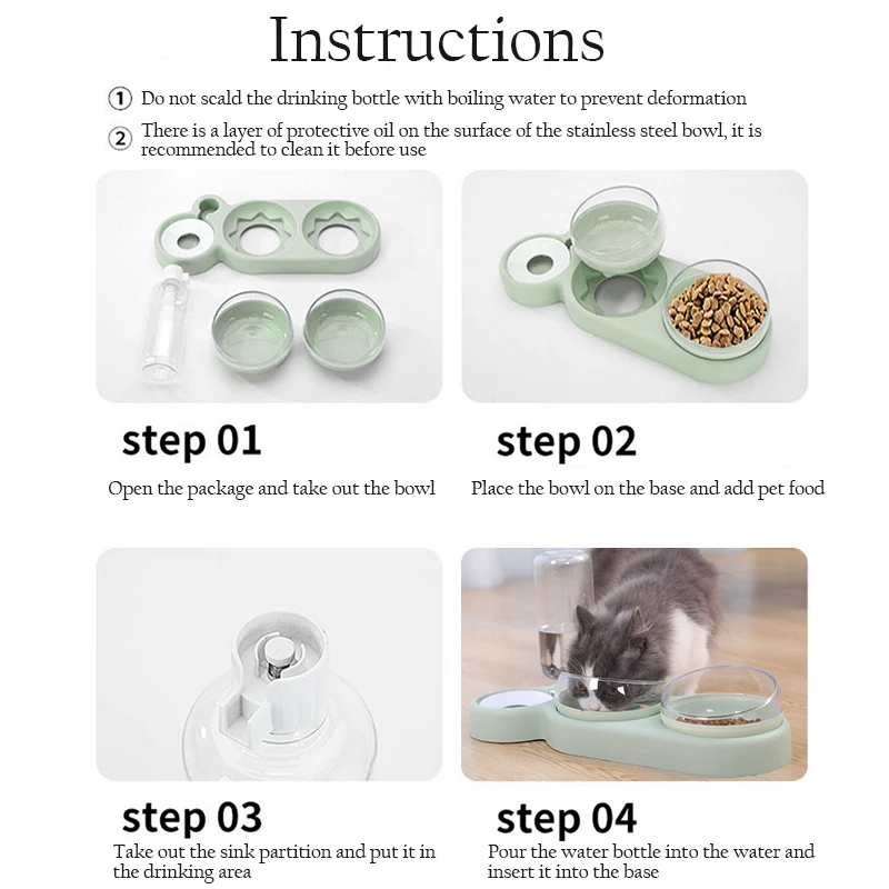 HOOPET-cuencos dobles para mascotas, alimentador de agua y comida, dispensador de contenedor para perros y gatos, Alimentador automático, suministros para mascotas, nuevo - imagen 4