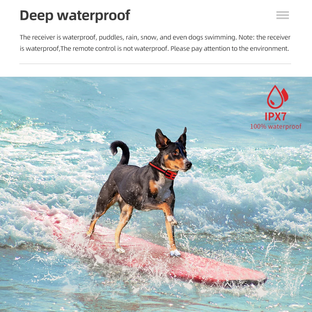 Nuevo Collar de entrenamiento para perros resistente al agua de 500m, Control remoto para mascotas, recargable, sonido de choque, vibración, Collar para perro, mando a distancia - imagen 4