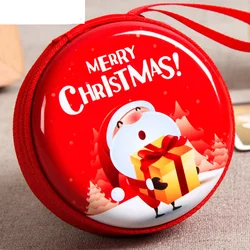 Bolsa navideña Santa Claus zip para cables – Organizador gato y perro