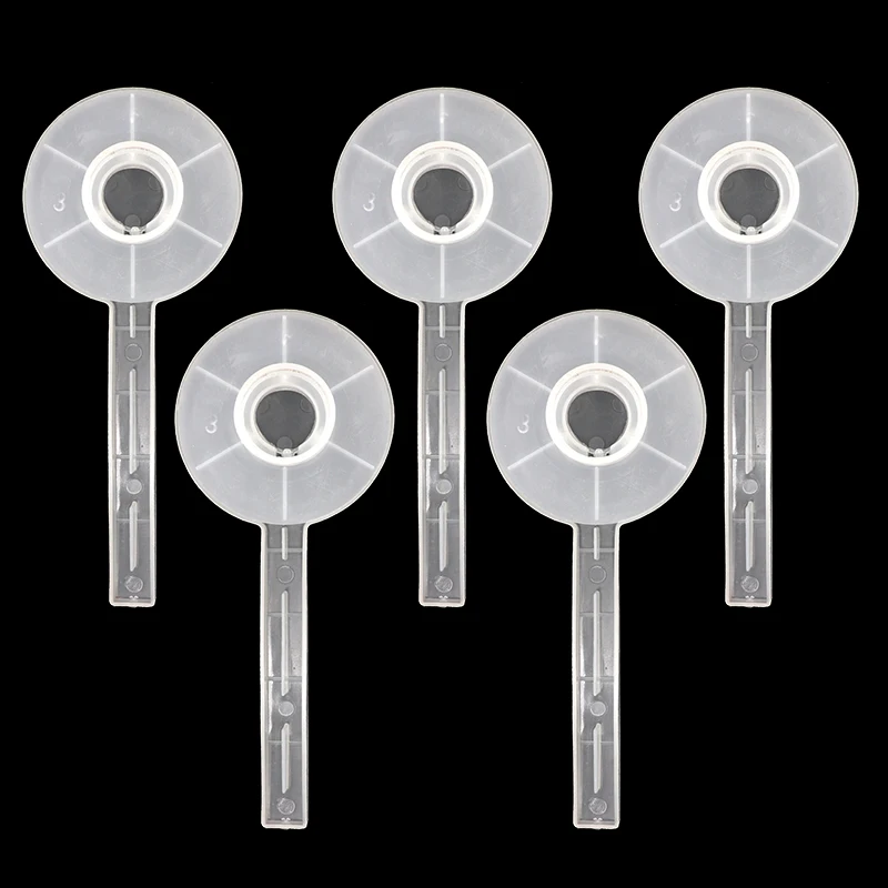 Bebedero redondo de plástico para abejas, alimentador de miel blanca, suministros de herramientas de alimentación, 5 unidades - imagen 2