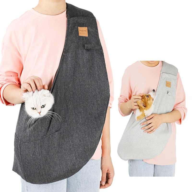 Mochila de transporte para perros, bandolera portátil para mascotas para perros pequeños o gatos, bolsa de seguridad funcional para abrazar perros, transportador de cachorros de viaje al aire libre - imagen 5