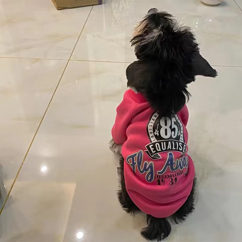 Sudadera con capucha de perro de dibujos animados, ropa cálida de invierno para cachorros, abrigo para gatos, chaqueta de lana suave para Bulldog Francés Schnauzer, perros pequeños y medianos, S-2XL - imagen 3