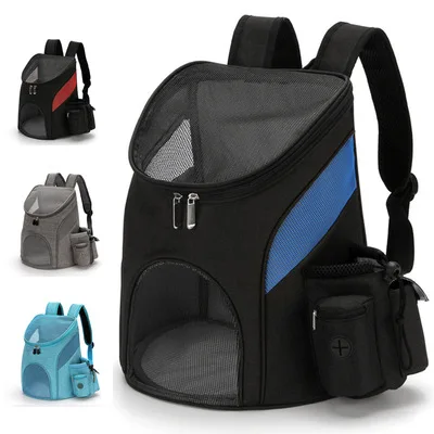 Mochila para perros de malla transpirable Multicolor, bolsa de transporte para gatos de gran capacidad para viajes al aire libre, transporte de mascotas - imagen 4