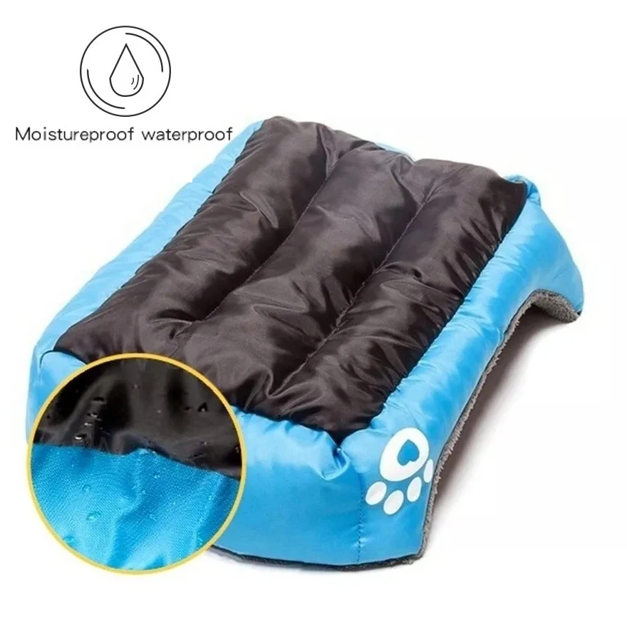 TLNY-cama grande para perro y gato, casa cálida y acogedora para mascotas, nido de lana suave, cestas impermeables para perros, perrera a prueba de mordeduras, 19 colores - imagen 3