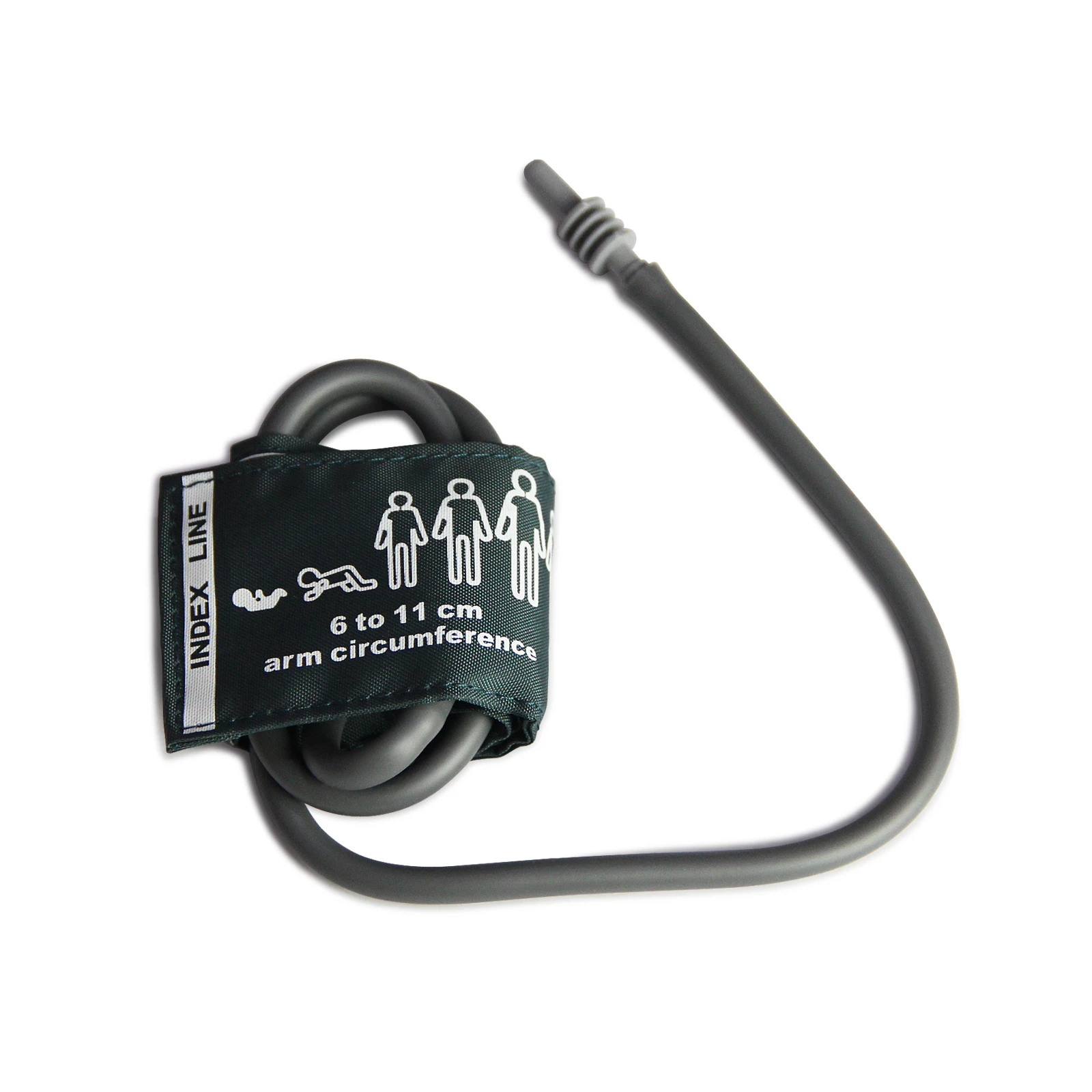 Con conector, 6 tamaños de puños, medidor de presión arterial neonatal para niños y adultos, accesorio médico para puños de muslo y brazo BP para CONTEC