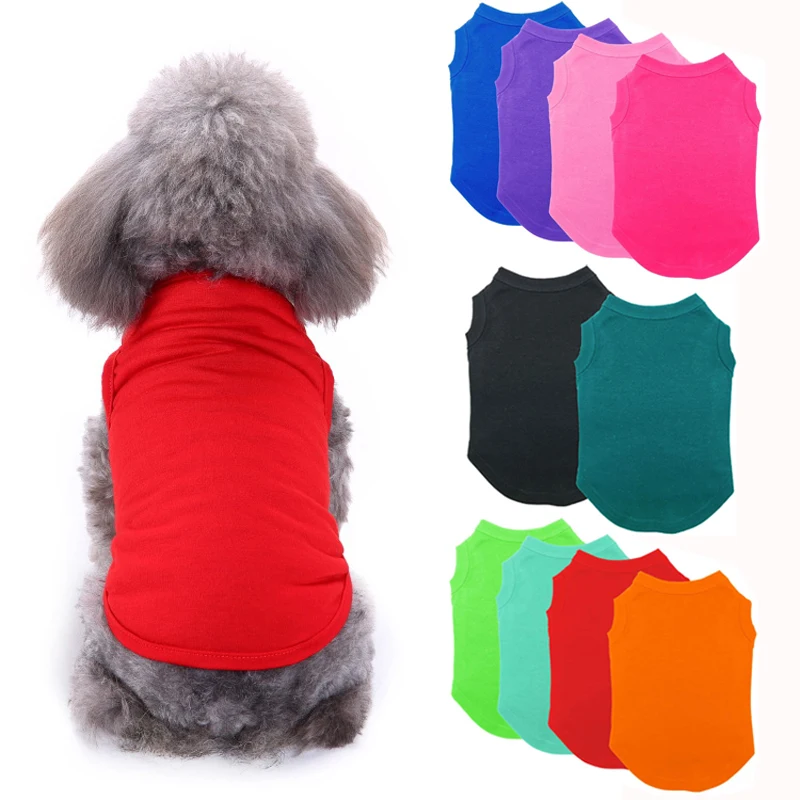 Ropa de camisa para perros, camiseta de primavera y verano, ropa, camisas suaves en blanco, ropa para perros Extra pequeños, medianos y grandes - imagen 3