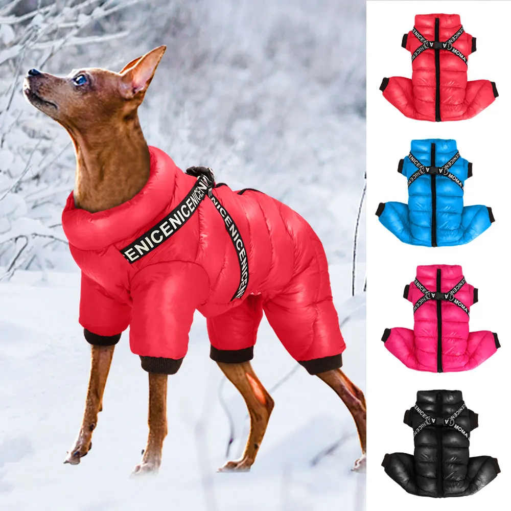 Detalle interior acolchado de la chaqueta para perros