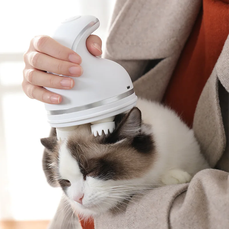 Masajeador eléctrico para gatos con carga USB, dispositivo vibratorio multifuncional resistente al agua para aliviar el estrés con masaje corporal profundo - imagen 2