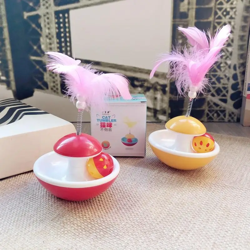 Juguete interactivo para gatos, varita rompecabezas para gatitos, vaso de juguete con campana, divertido juguete para rascar en primavera, juguete de plumas para gatos, suministros de entrenamiento para mascotas - imagen 4