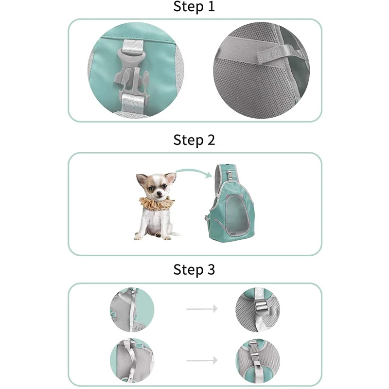 Benepaw-mochila reflectante plegable para mascotas, bolsa de viaje transpirable con Clip seguro, a la moda, para perros pequeños, cachorros y gatitos - imagen 5