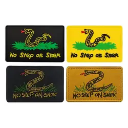 Parche bordado No Step on Snek – Insignia táctica para ropa o mochila