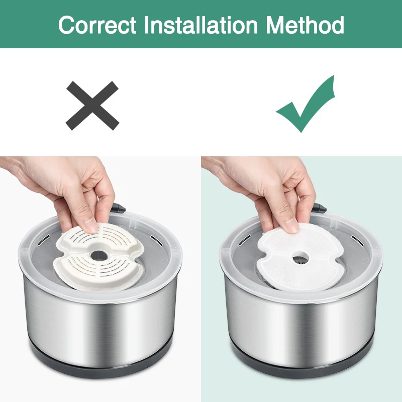 ROJECO Cat Water Fountain Filter Replacement Filters For Cat Drinker 2L Automatic Pets Water Dispenser Flower Triple Filtration - imagen 5