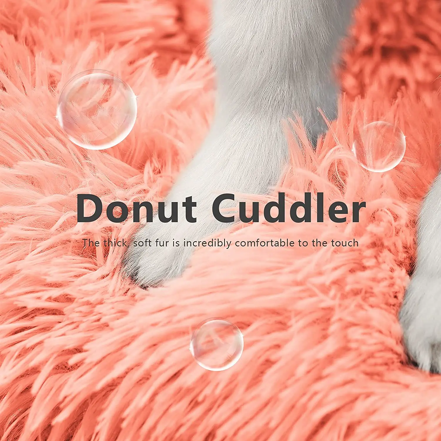 Cama larga de felpa para gatos, esterilla de invierno cálida, cesta de felpa suave y larga, cojín portátil para mascotas - imagen 3