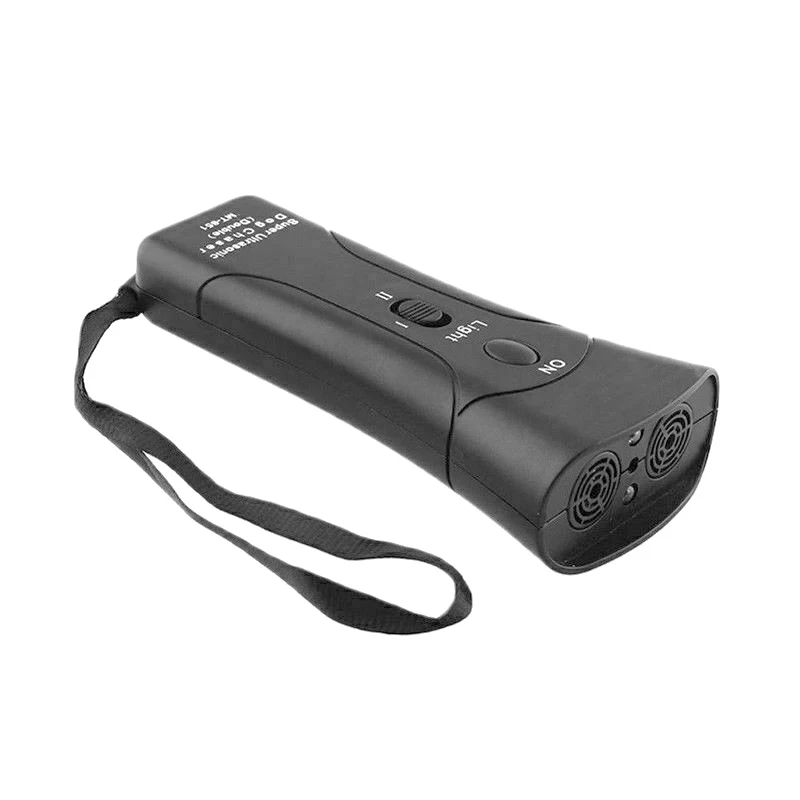 Dispositivo ultrasónico 2 en 1 junto a su correa de muñeca