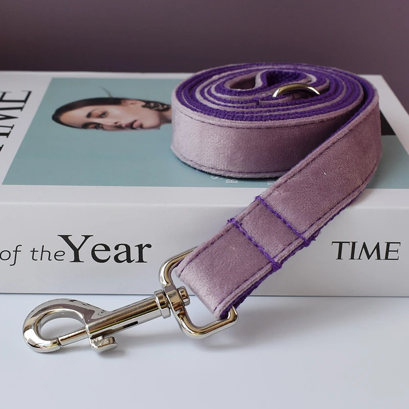 Collar personalizado de algodón y terciopelo, tela de calidad para perros pequeños, medianos y grandes, piezas metálicas personalizadas, correa para mascotas, franela 06 - imagen 2