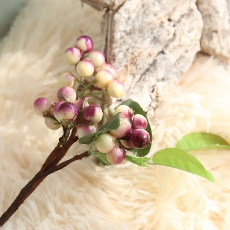 Ramo de bayas artificiales decorativas para Navidad y fiestas - imagen 2