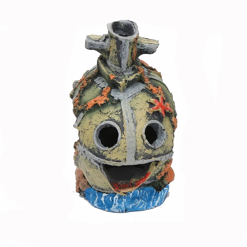 Estatua submarina de resina, adornos de Acuario, cueva oculta de camarón Guppy, accesorios de paisajismo para pecera, decoración de acuario - imagen 3