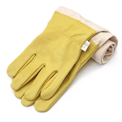 Guantes apícolas de piel de oveja con malla transpirable
