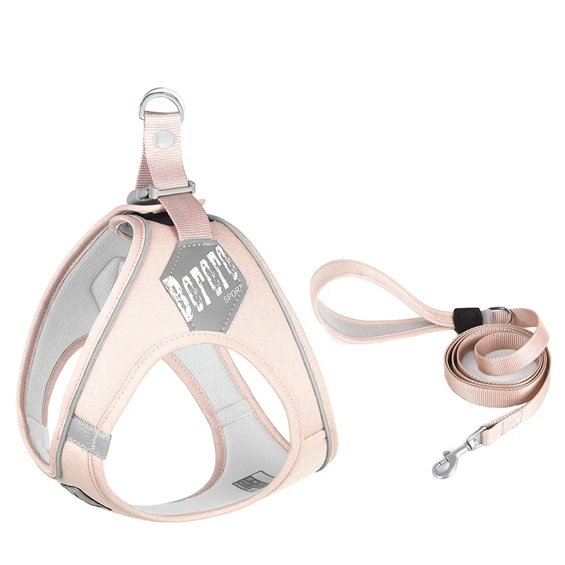 Chaleco reflectante para cachorro, gato y perro, conjunto de arnés y correa para perros pequeños y medianos, arnés para Mascotas Schnauzer Chihuahua Macaron - imagen 5