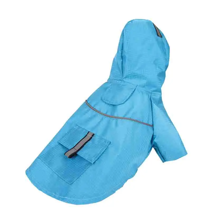 blue raincoat