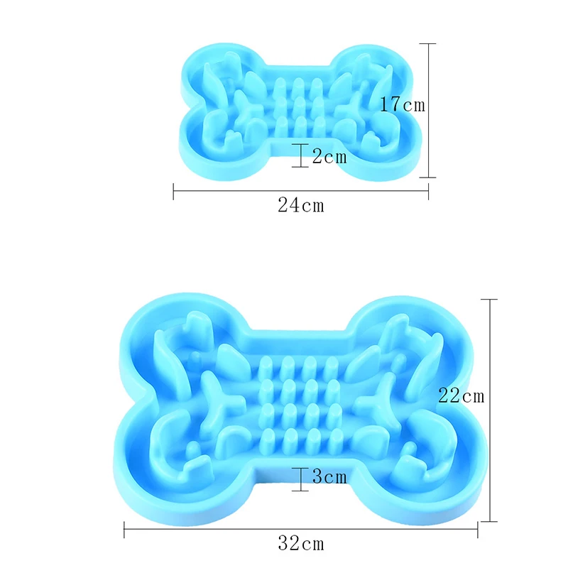 Cuenco para perros y gatos, alimentador lento de comida de goma suave y saludable, cuenco de viaje antideslizante y antideslizante para alimentación de comida para perros y gatos - imagen 3