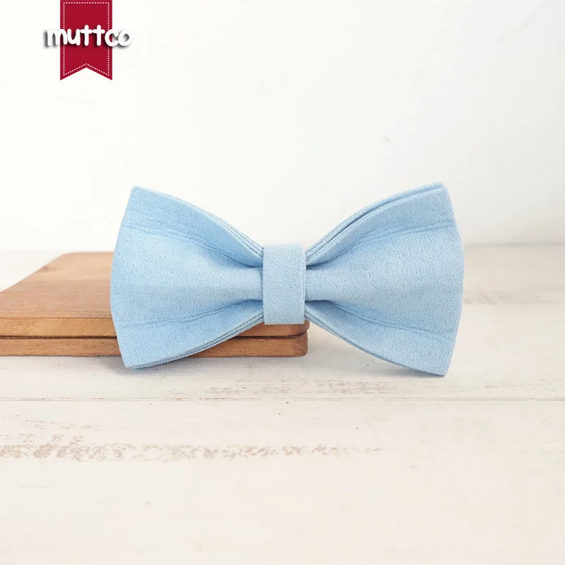 MUTTCO vende al por menor collar de diseño propio THE SKY collar hecho a mano poliéster satinado y nylon wathet azul 5 tamaños collar y correa para perro UDC032 - imagen 3