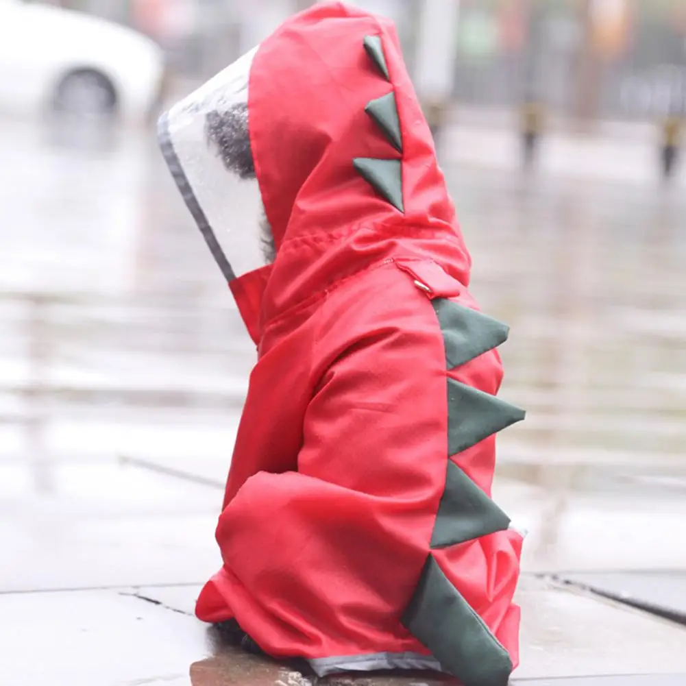 Chubasquero para perro, ropa para mascotas, Poncho impermeable de dinosaurio, Sudadera con capucha transpirable, disfraz para perros pequeños, medianos y grandes, gatos y perros - imagen 5