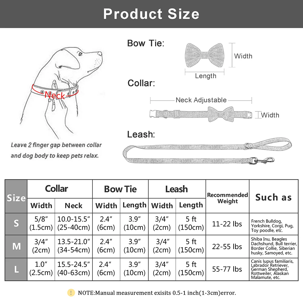 Guía de tallas collar perro - Tabla de medidas