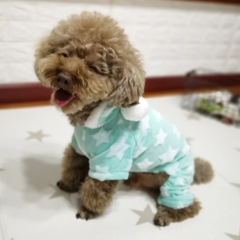 Pijamas para perros pequeños Shih Tzu Yorkshire, jersey de lana suave para cachorros y gatos, ropa de otoño e invierno - imagen 4