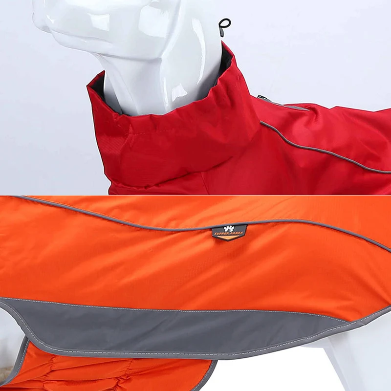 Abrigo de cuello alto para perros grandes, chaqueta para perros medianos y grandes, ropa de invierno para mascotas, impermeable, Labrador, pastor, Bulldog, ropa para mascotas - imagen 3