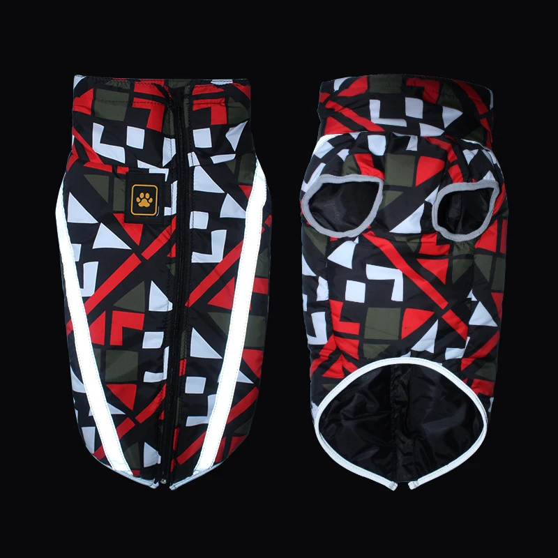 Ropa de invierno para perros grandes, chaqueta impermeable, chaleco acolchado reflectante para Doberman, Rottweiler - imagen 3