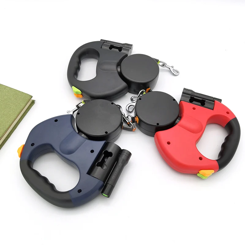 Correa doble automática para cachorros, correas retráctiles para mascotas para perros pequeños y medianos, Bulldog Francés, Chihuahua, cuerda para gatos, cadena para mascotas - imagen 3