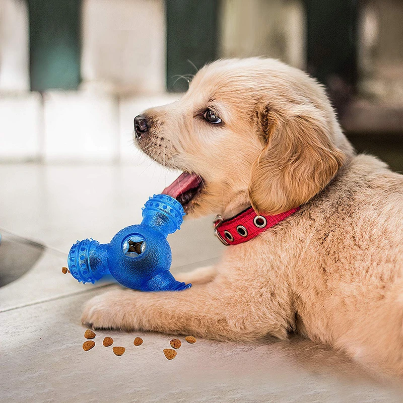 Benepaw IQ-juguetes interactivos de goma para perros, bola dispensadora de alimentos, segura, resistente a las mordeduras, para mascotas, cachorro, masticar, Limpieza de dientes - imagen 2