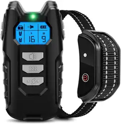 Collar de entrenamiento para perros recargable, impermeable con mando