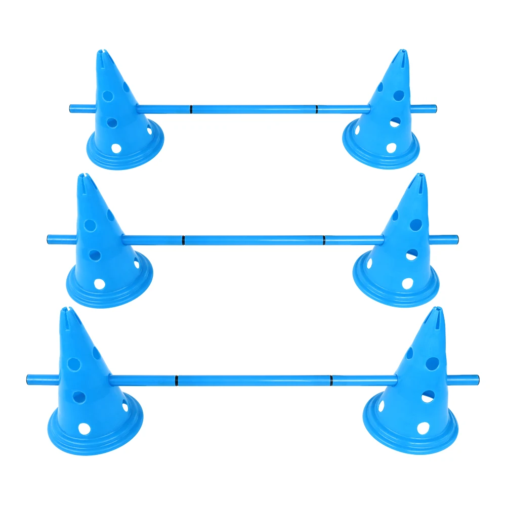 Juego de 3 productos de entrenamiento para perros duraderos, estacas para saltar para correr, mascotas, deportes al aire libre, equipo portátil de agilidad para mascotas - imagen 2