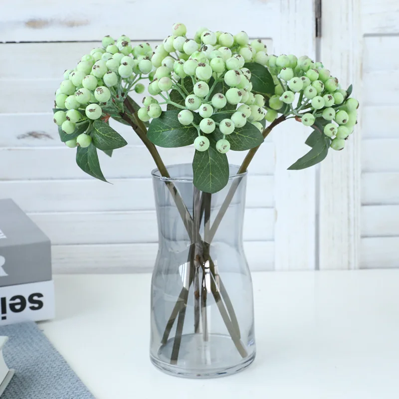 Flores artificiales de espuma para decoración del hogar, rama de frutas y bayas falsas de 30cm, 1 rama, accesorios de decoración - imagen 4