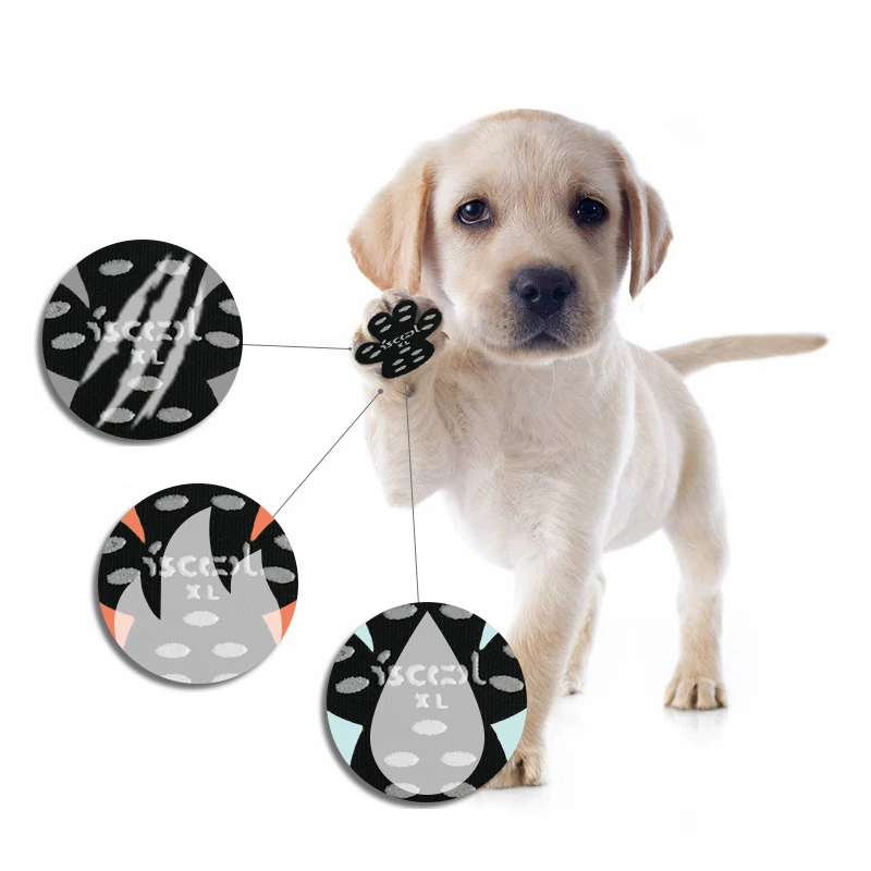 4 unids/set desechable cachorro perro grande parche para pies almohadilla antiarañazos antideslizante zapatos de playa para mascotas para perros pequeños y grandes accesorios para mascotas - imagen 4