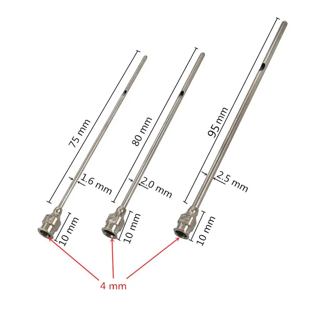 20 piezas tetina de vaca aguja de paso de leche mastitis inyección udder infusión punción ruminal tratamiento de cánula de trocar de acero inoxidable - imagen 3