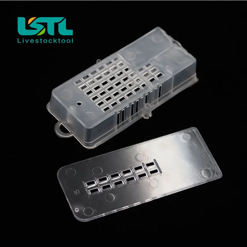 Jaulas de transporte de abejas reina, equipo de apicultura transparente, casa de colmena, jaula de abejas reina blanca transparente, 10 Uds.