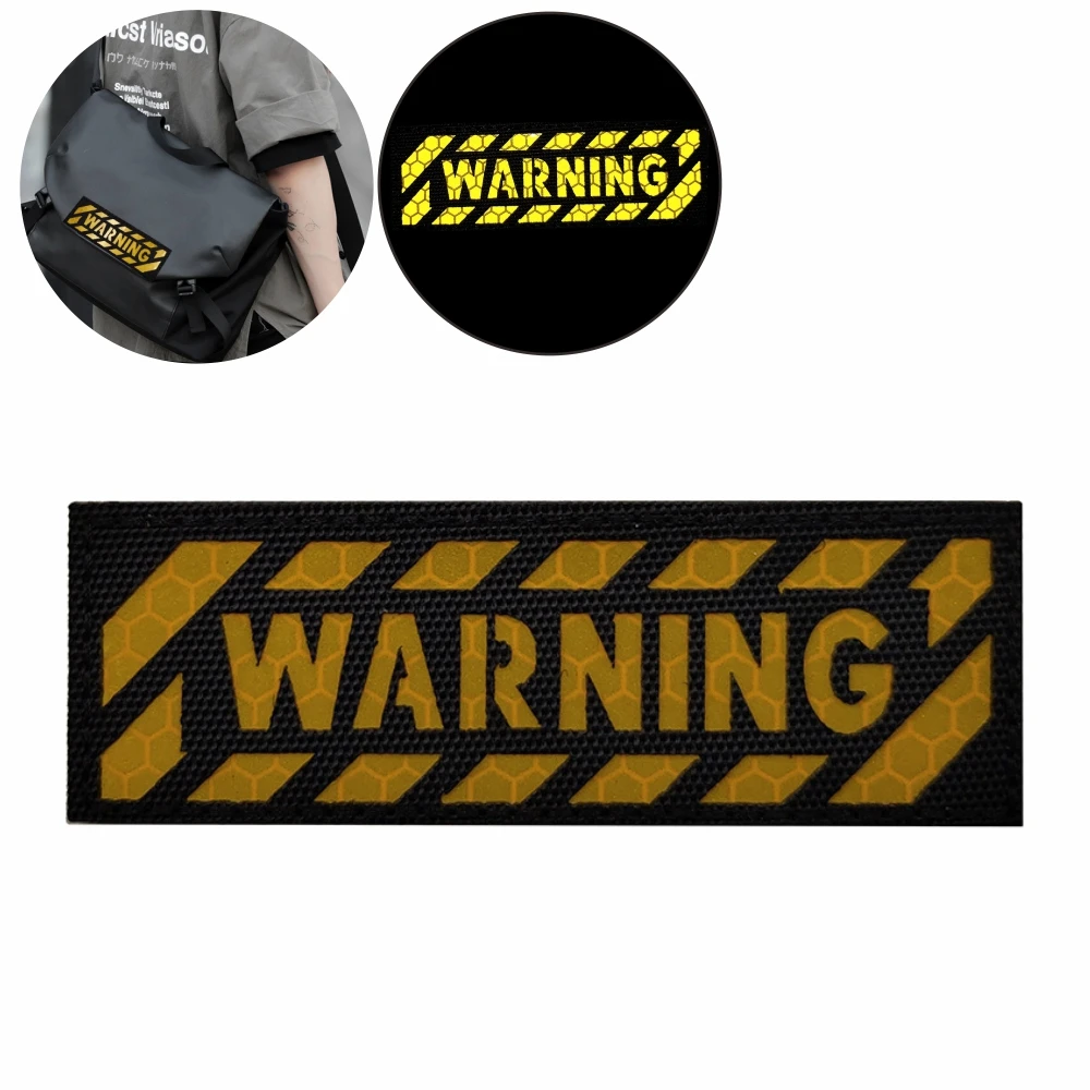 Waring Sign IR parche brazalete insignia pegatina aplique adorno resplandor en la oscuridad accesorios deportivos parches reflectantes