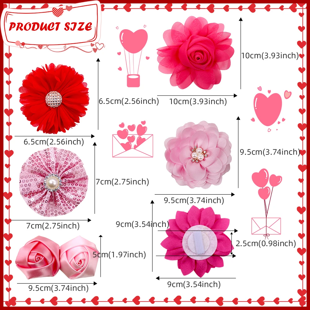 50 Uds. Pajaritas deslizantes para el Día de San Valentín, accesorios para Collar de perro, pajarita para perro pequeño, accesorios para perros pequeños de lujo - imagen 4