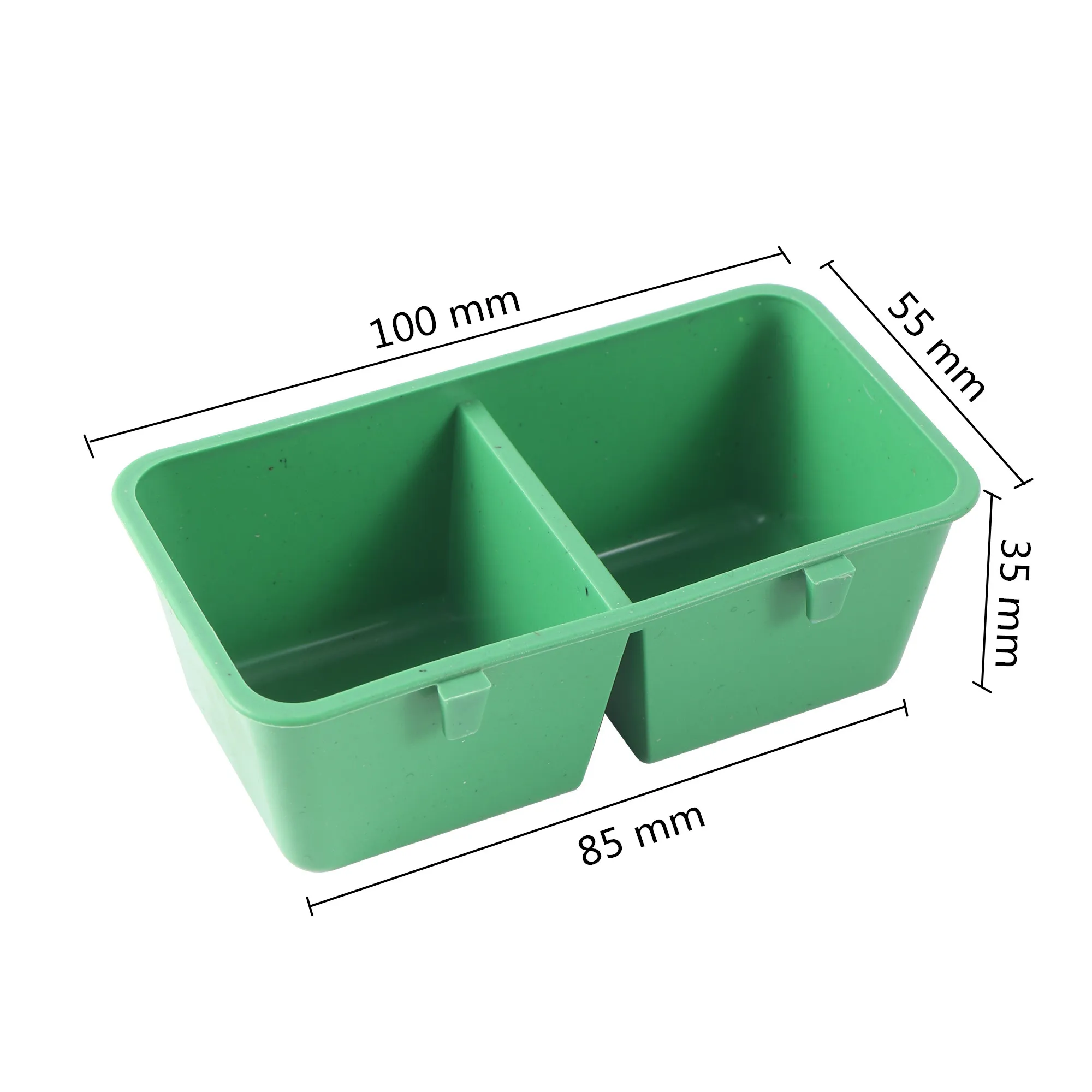 Jaula alimentadora de pájaros de doble cuenco, dispositivo para comer bebidas de agua doble, bebedero para loros y palomas, dos usos para alimentar y beber, 1 ud. - imagen 2