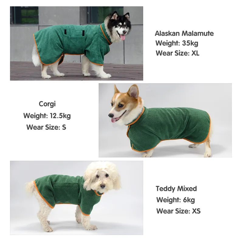 Albornoz superabsorbente para perros – Secado rápido para todas las tallas - imagen 5