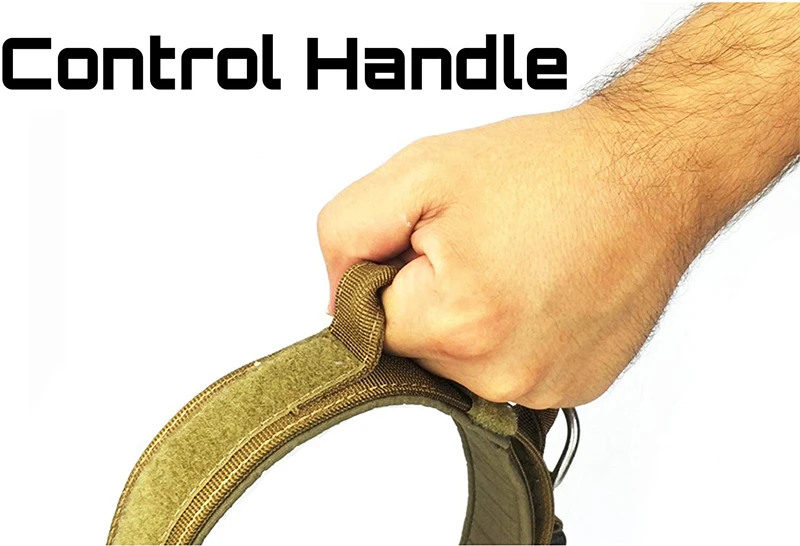 Benepaw-Collar táctico de alta resistencia para perros medianos y grandes, con mango, ajustable, duradero, pastor de entrenamiento alemán - imagen 4