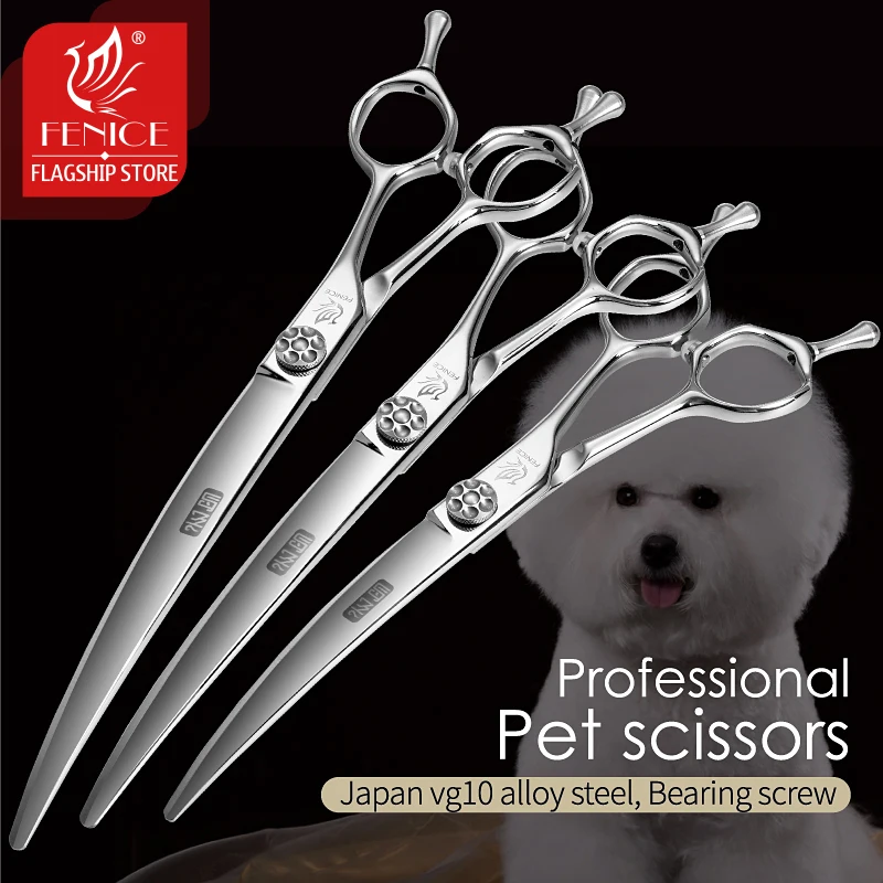 Tijeras de aseo para perros Fenice – Acero VG10 profesional